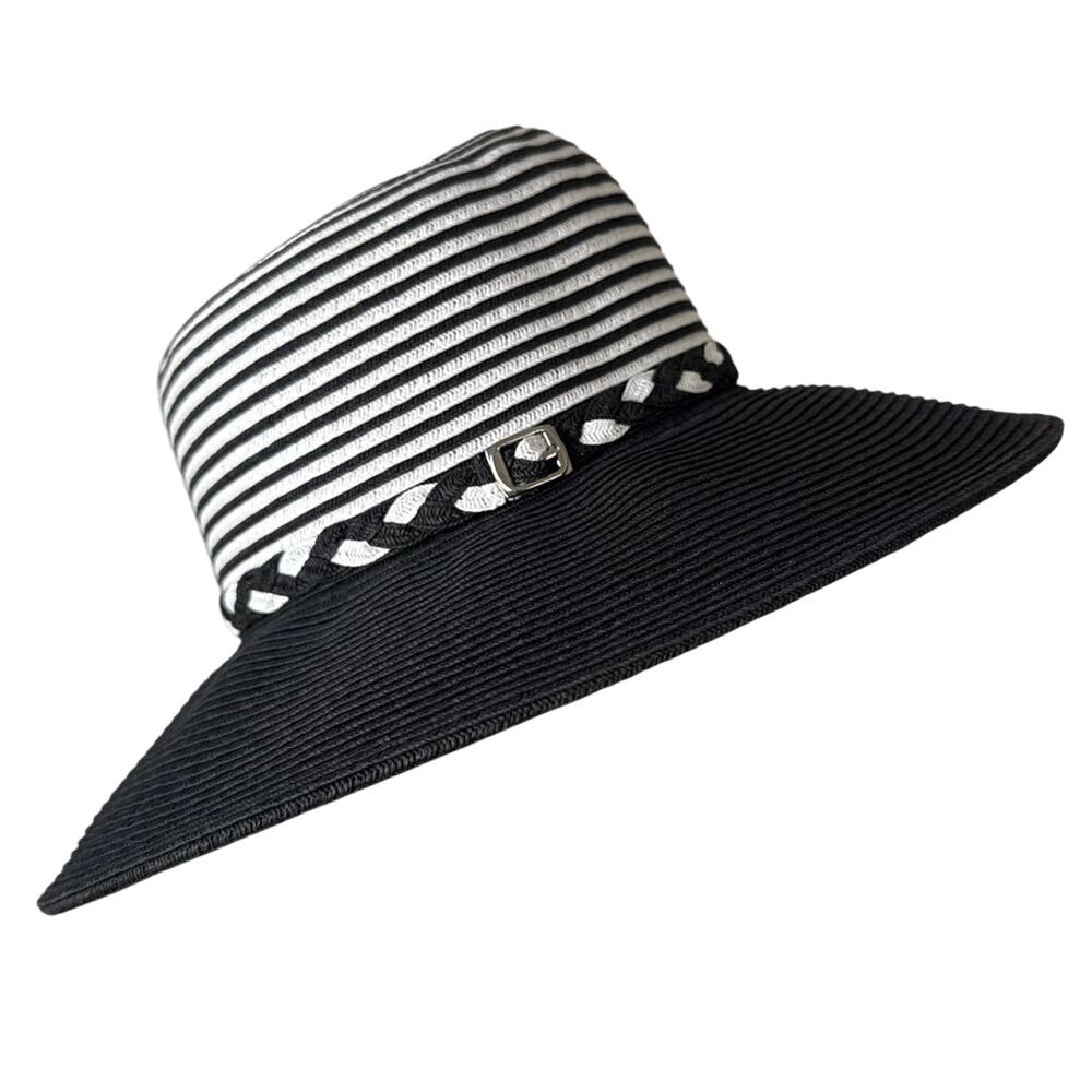 San Diego Hat Company White & Black Sun Hat One Size Summer Vacation